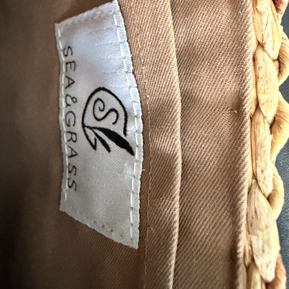 Straw Crossbody Bag Woven Basket Purse Boho Beach Navy Leather Tassel - Picture 9 of 16